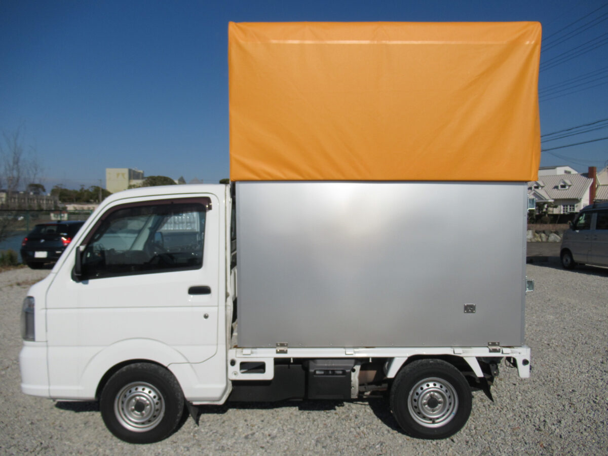 軽トラック用 ドーム型 幌セット (スチールパイプ骨組＋トラック